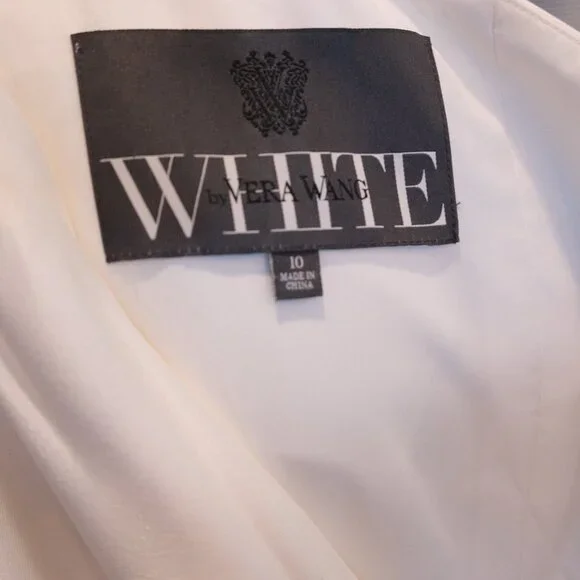 White by Vera Wang One Shoulder Organza waterfall wedding gown - Picture 12 of 12